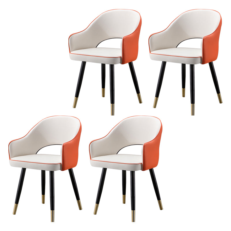 Fauteuils de salle à manger en métal Glam, chaise d'appoint à dossier ouvert pour usage domestique
