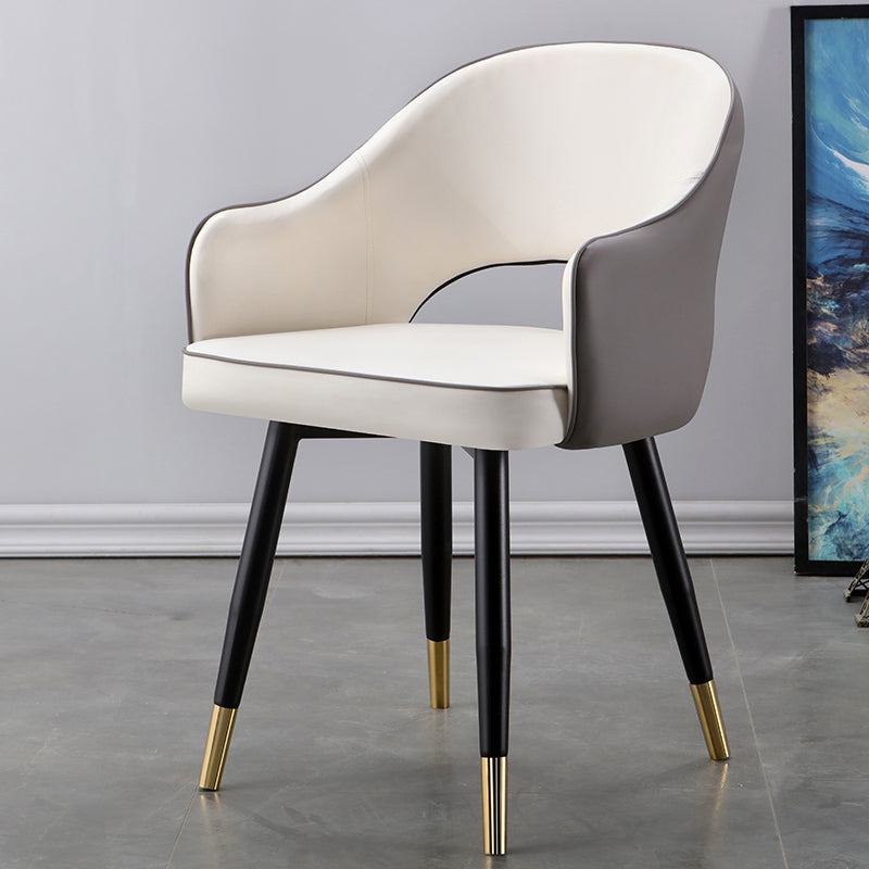 Fauteuils de salle à manger en métal Glam, chaise d'appoint à dossier ouvert pour usage domestique