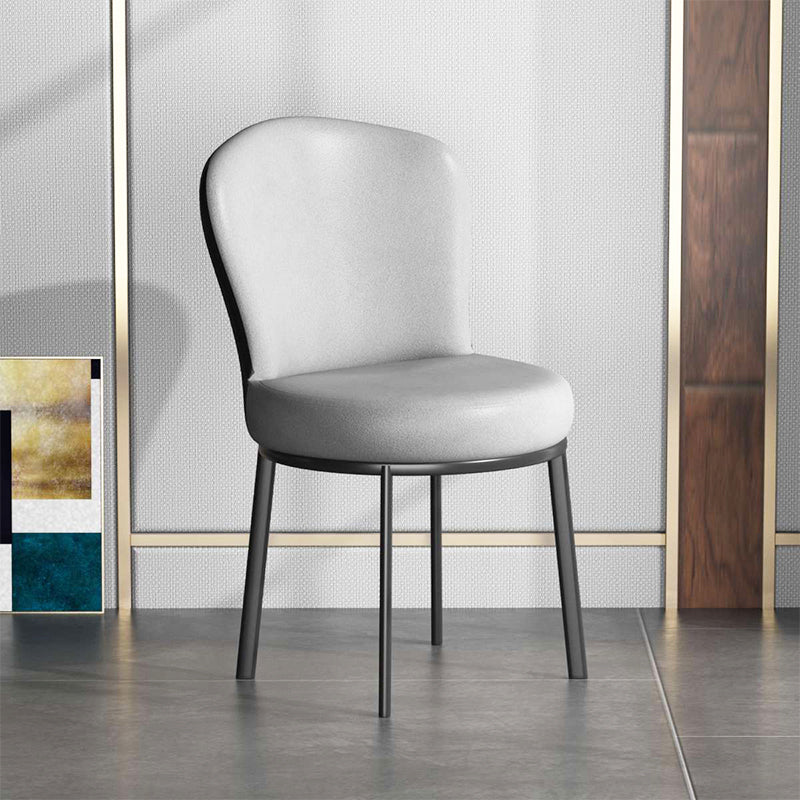 Chaises latérales rembourrées de style contemporain, chaise sans accoudoirs à dossier solide pour un usage domestique