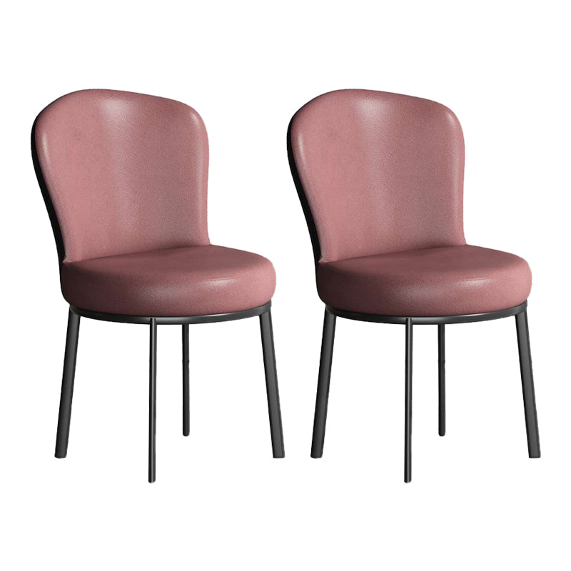 Sillas laterales tapizadas de estilo contemporáneo, silla sin brazos con respaldo sólido para uso doméstico