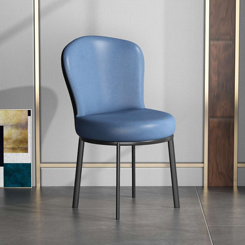 Chaises latérales rembourrées de style contemporain, chaise sans accoudoirs à dossier solide pour un usage domestique