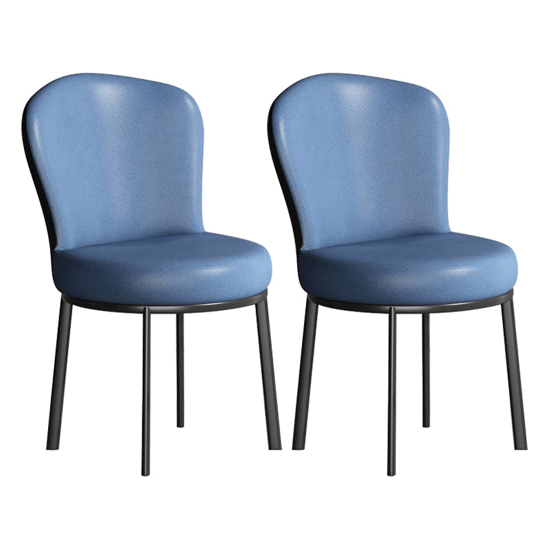 Sillas laterales tapizadas de estilo contemporáneo, silla sin brazos con respaldo sólido para uso doméstico