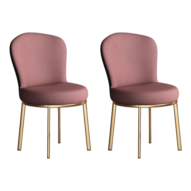 Sillas laterales tapizadas de estilo contemporáneo, silla sin brazos con respaldo sólido para uso doméstico
