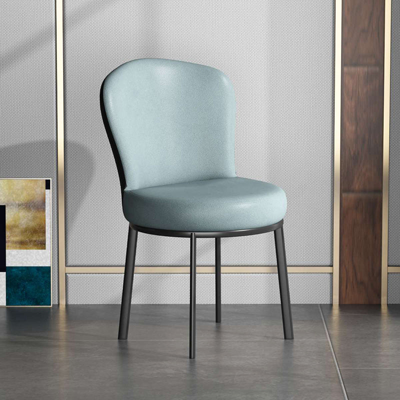 Chaises latérales rembourrées de style contemporain, chaise sans accoudoirs à dossier solide pour un usage domestique