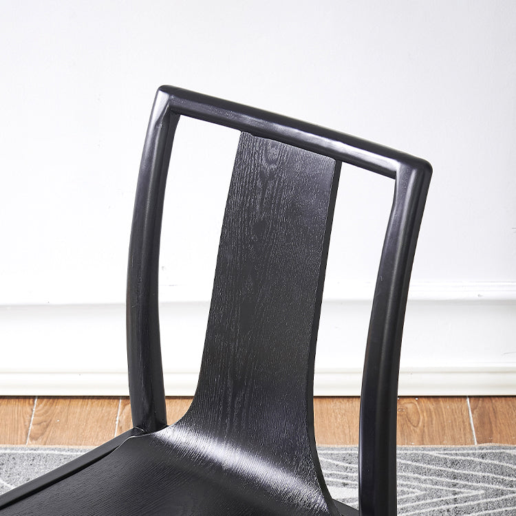 Silla auxiliar de comedor de madera de estilo tradicional, sillas sin brazos con respaldo de listones para cocina (juego de 2)