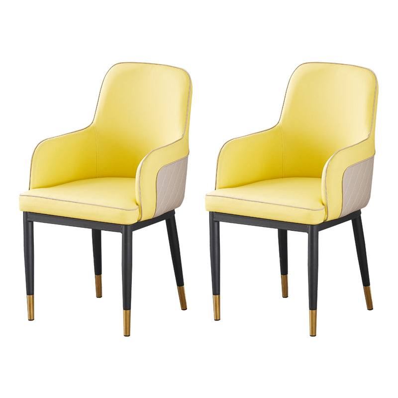 Silla auxiliar de comedor de estilo moderno Sillón de cocina con patas de metal