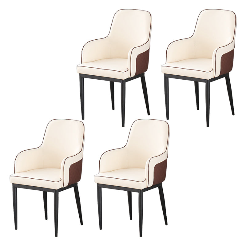 Silla auxiliar de comedor de estilo moderno Sillón de cocina con patas de metal