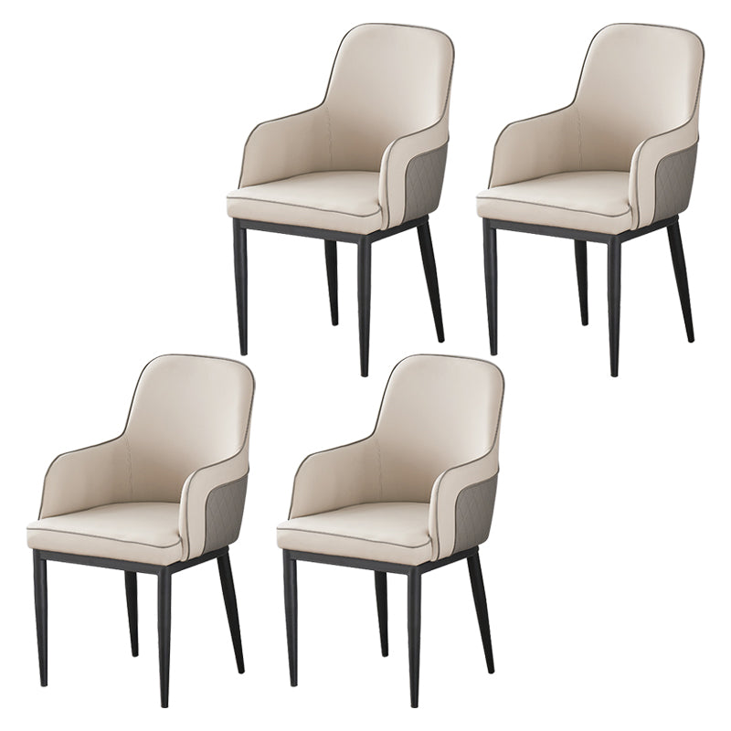 Silla auxiliar de comedor de estilo moderno Sillón de cocina con patas de metal