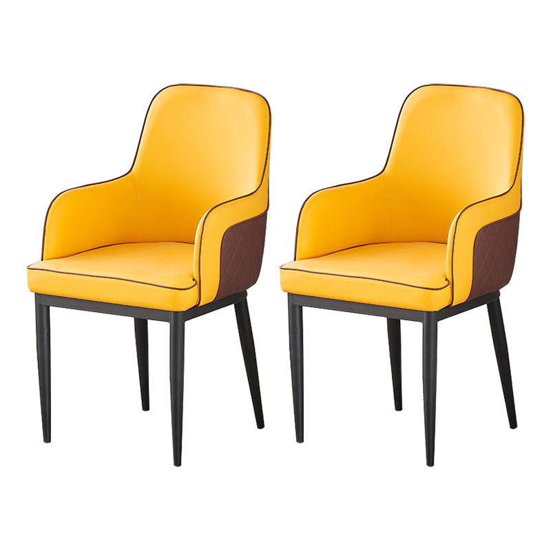 Silla auxiliar de comedor de estilo moderno Sillón de cocina con patas de metal