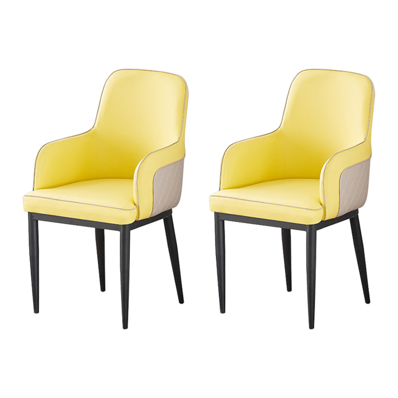 Silla auxiliar de comedor de estilo moderno Sillón de cocina con patas de metal
