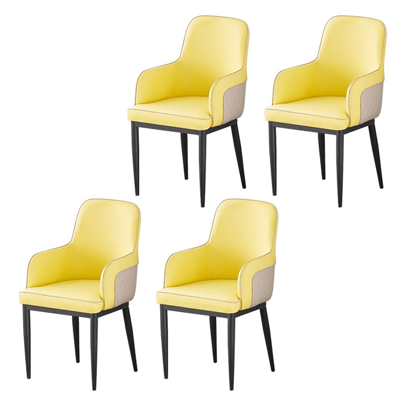 Silla auxiliar de comedor de estilo moderno Sillón de cocina con patas de metal