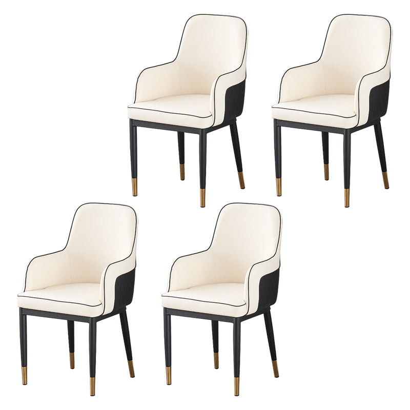 Silla auxiliar de comedor de estilo moderno Sillón de cocina con patas de metal