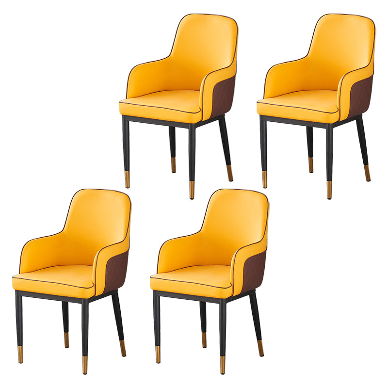 Silla auxiliar de comedor de estilo moderno Sillón de cocina con patas de metal