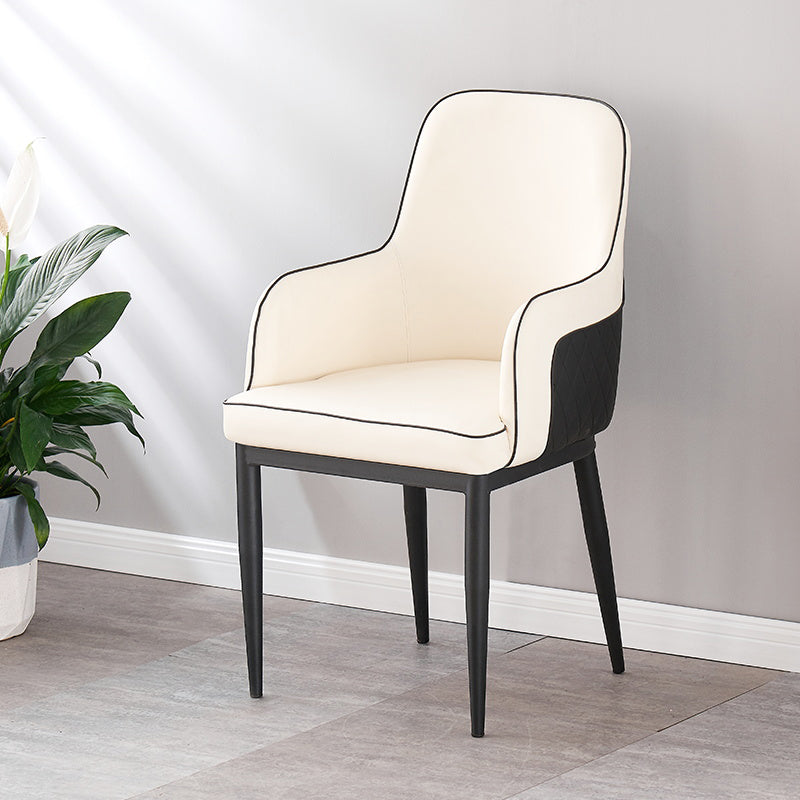 Chaise d'appoint de salle à manger de style contemporain, fauteuil de cuisine avec pieds en métal