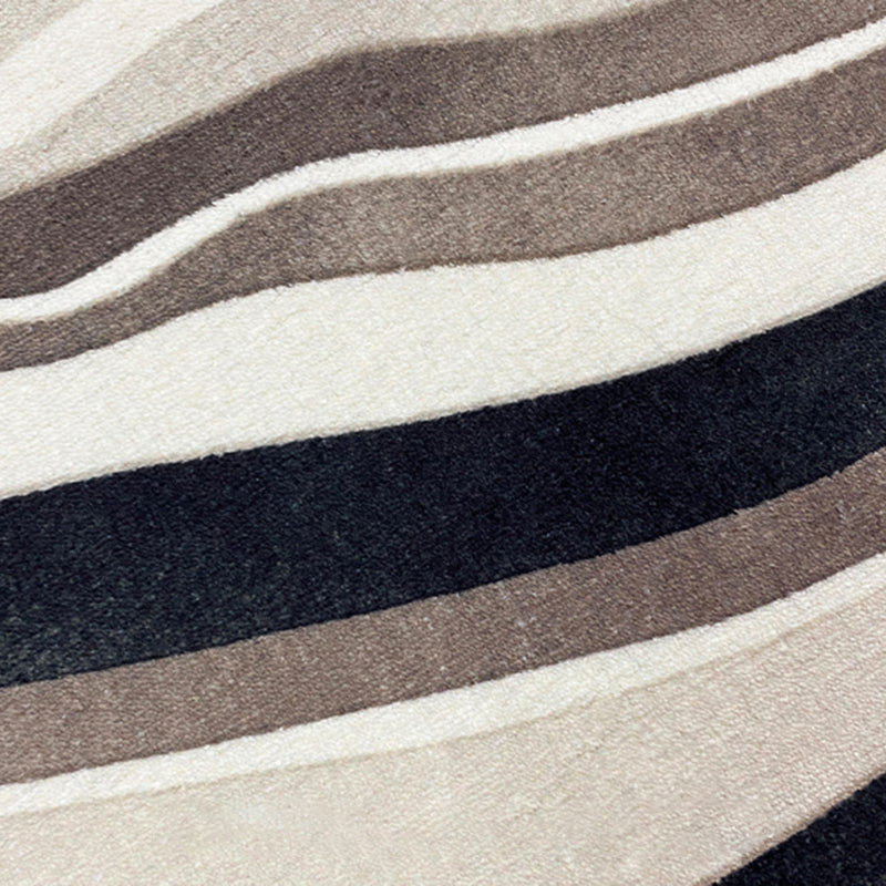 Schwarzer Wohnzimmer Teppich abstraktes Muster Polyester Fläche Teppich widerstandsfähiger Teppich für Wohnkultur