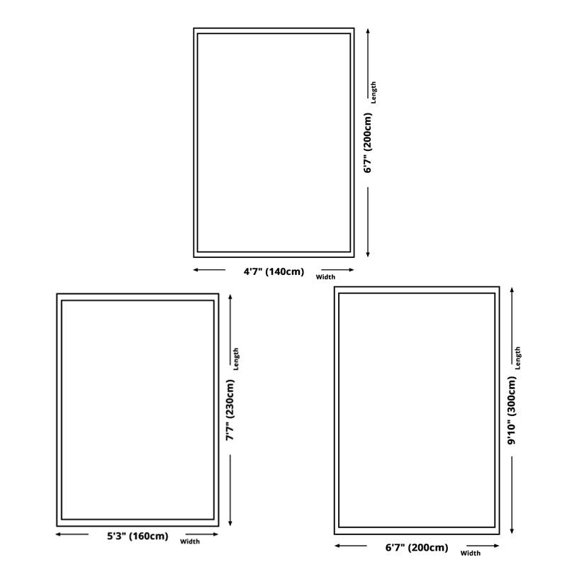 Tapis graphique en polyester traditionnel blanc tapis lavable pour le salon