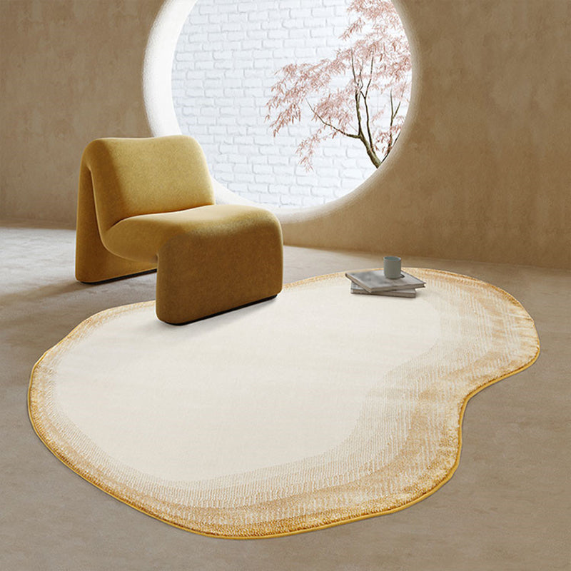 Minimalistischer gelber Tonteppich funky Neuheit Teppich Polyester Nicht-Rutsch-Fläche Teppich für Wohnkultur