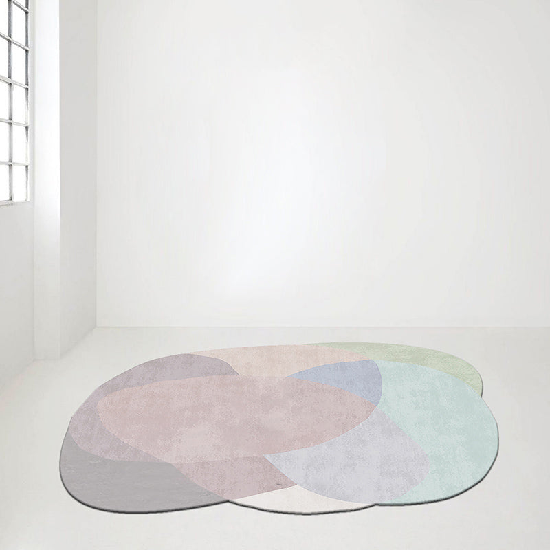 Tapis de zone de couleur de couleur fantaisie Tapis antidérapant de la zone de polyester moderne pour décoration intérieure