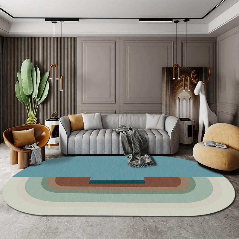 Tapis de forme de nouveauté contemporaine tapis de panneau de groupe de contraste minimaliste avec support sans glissement