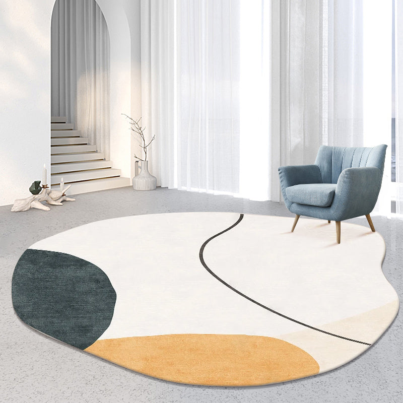 Kleurrijk modern vloerkleed kleurblok polyester gebied tapijt anti-slip gemakkelijke tapijten voor huisdecoratie