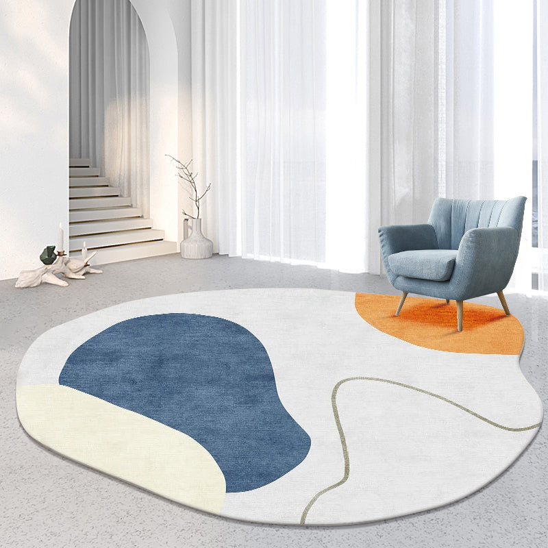 Kleurrijk modern vloerkleed kleurblok polyester gebied tapijt anti-slip gemakkelijke tapijten voor huisdecoratie