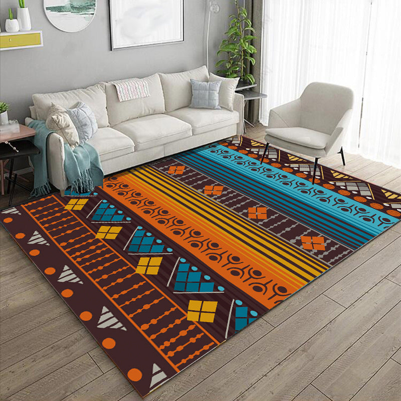 Alfombra multicolor boho-chic alfombra victoria patrón tribal alfombra de poliéster de alfombra interior para sala de estar
