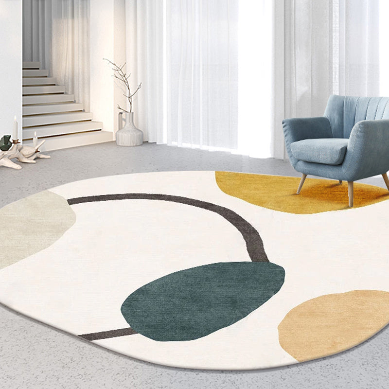 Chic Moderner Bereich Teppich Farbblock Polyester Fläche Teppich Flecken widerstandsfähiger Teppich für Wohnkultur