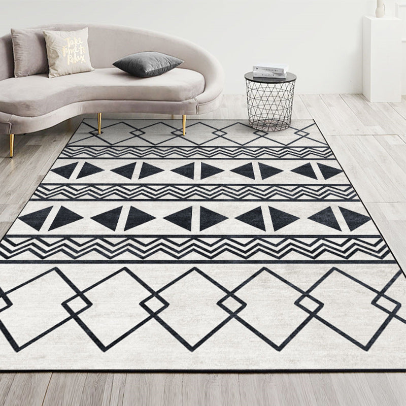 Boho Tribal Totem Rug Classic Polyester Carpet Stain Resistant Indoor Rug for Home Decoration