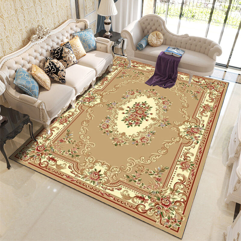 Navy Modern Carpet Blended Graphic Carpet Non-Slip Backing Carpet for Living Room