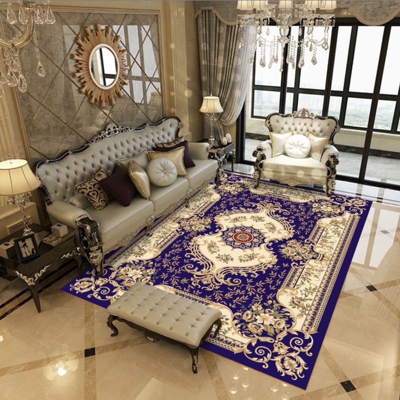 Yellow Modern Rug Blending Graphic Rug Non-Slip Backing Rug for Living Room