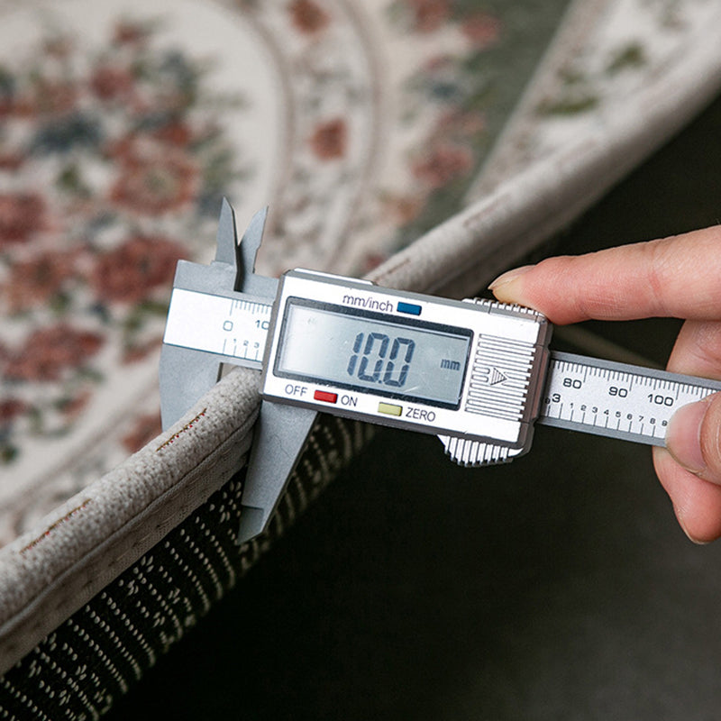 Apricot Medallion Pattern Rug European Polyester Area Rug Non-Slip Backing Carpet for Bedroom