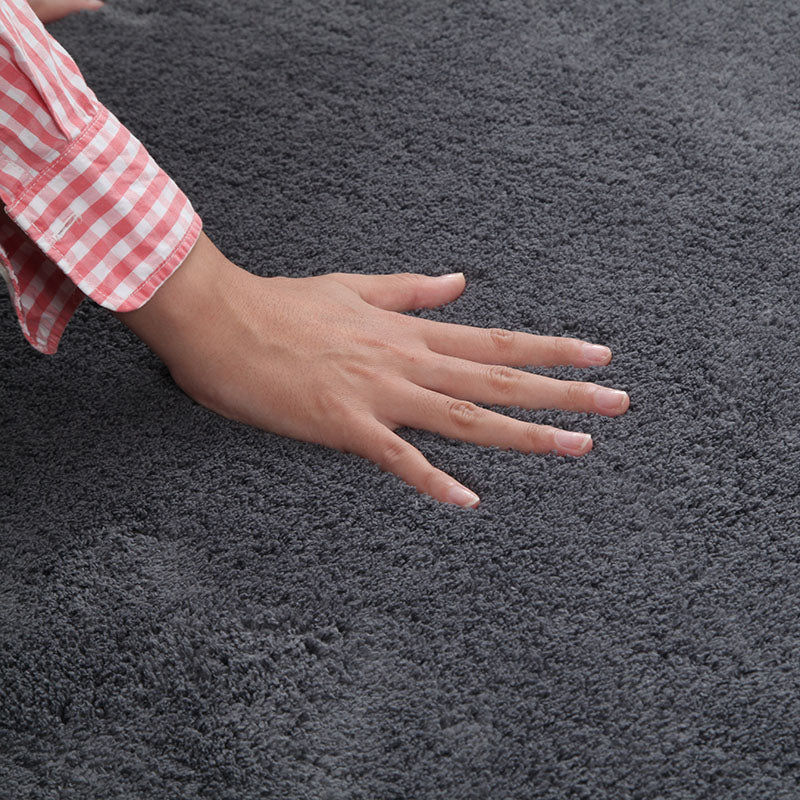 Alfombra casual gris mezcla alfombra de color sólido alfombra sin deslizamiento para sala de estar para sala de estar