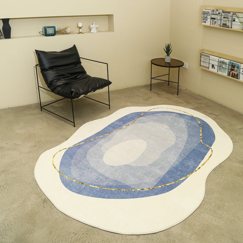 Stylish Novelty Shape Carpet Trendy Polyester Rug Anti-Slip Backing Carpet for Home Decor