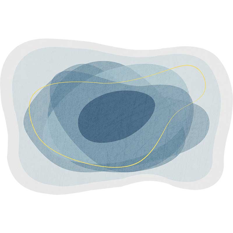 Stylish Novelty Shape Carpet Trendy Polyester Rug Anti-Slip Backing Carpet for Home Decor