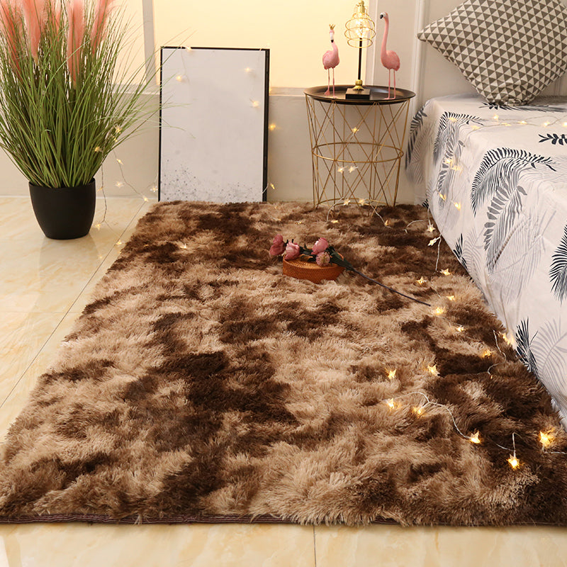 Simple Casual Indoor Rug Blue Tie-Dye Rug Stain Resistant Rug for Drawing Room