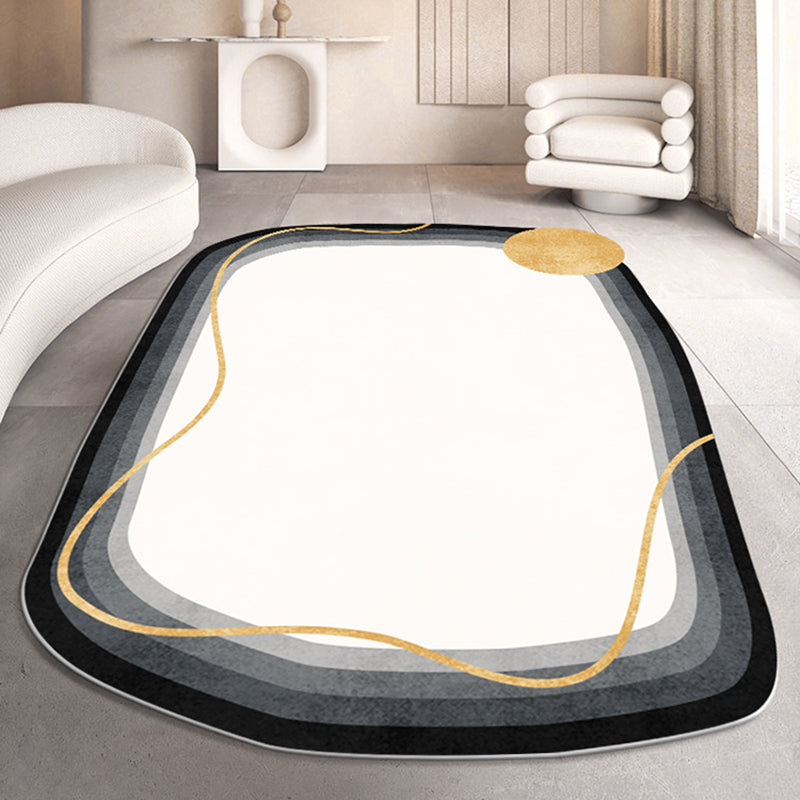 Chique woonkamer tapijt kleurblokkeerd polyester gebied tapijt niet-slip achterste backing area tapijt