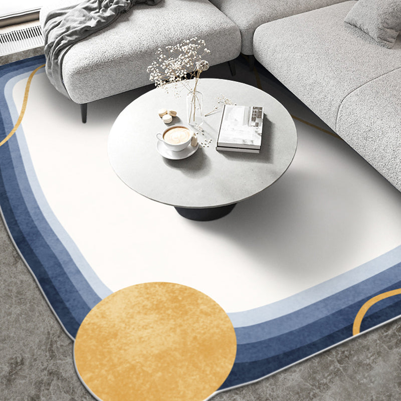 Chique woonkamer tapijt kleurblokkeerd polyester gebied tapijt niet-slip achterste backing area tapijt