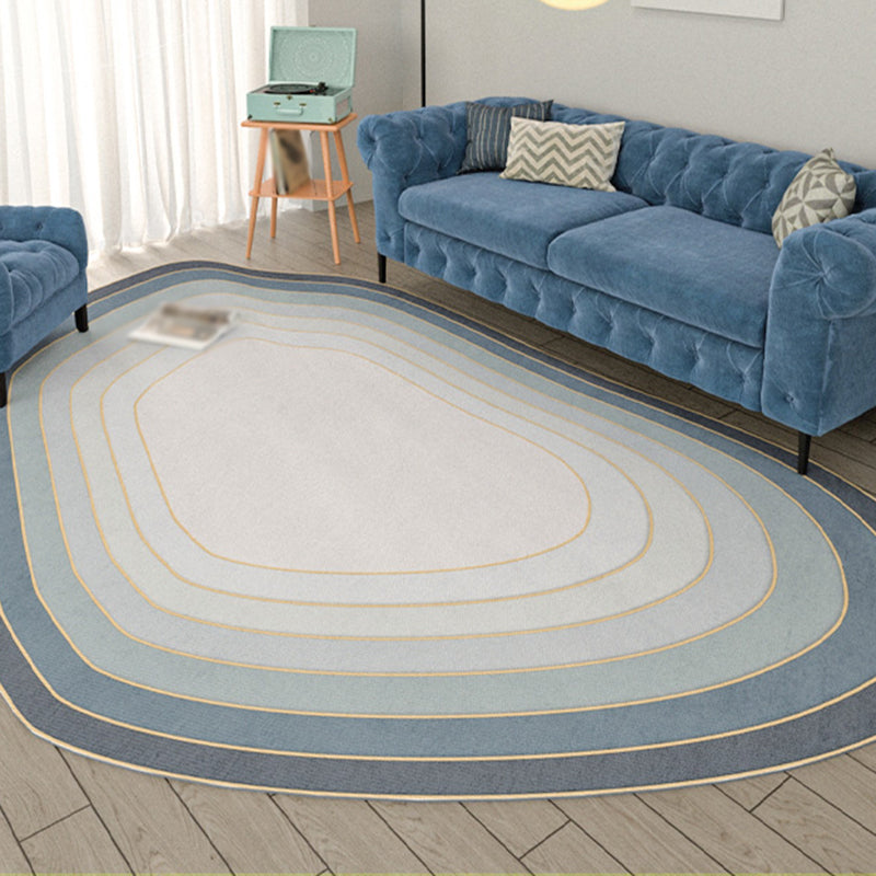 Stylish Color-Blocked Area Carpet Polyester Area Rug Stain Resistant Area Rug for Living Room