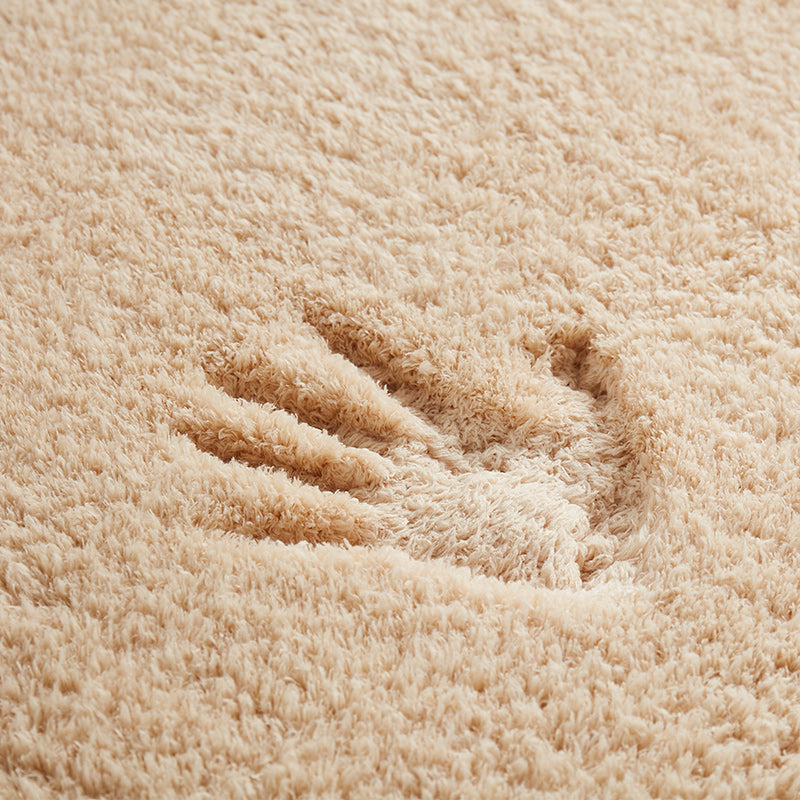 Novelty Plain Shag Rug Polyester Indoor Carpet Non-Slip Backing Area Carpet for Home Decoration