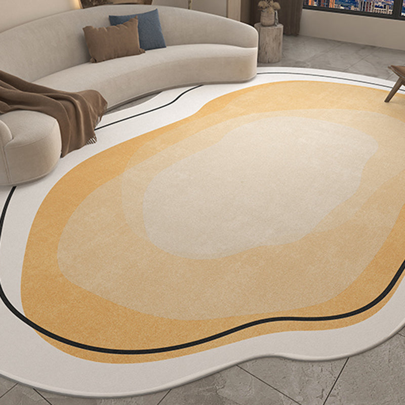 Ausgefallener Wohnzimmer Teppich Farbblock Polyester Fläche Teppich nicht rutschfestem Hintergrund Teppich