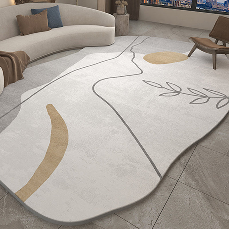 Ausgefallener Wohnzimmer Teppich Farbblock Polyester Fläche Teppich nicht rutschfestem Hintergrund Teppich