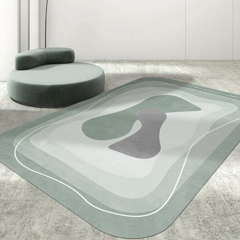 Ausgefallene farblich blockierte Fläche Teppich moderner Polyester-Teppich Anti-Schlupf-Waschung Teppich für Wohnkultur