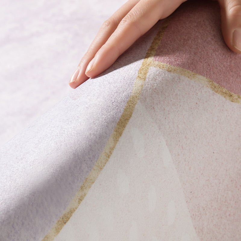 Ausgefallene farblich blockierte Fläche Teppich Polyester Fläche Teppich nicht rutschfest