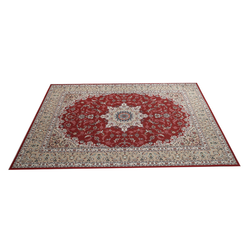 Reclaimed Medallion Print Rug Polyester Indoor Rug Stain Resistant Area Carpet for Living Room