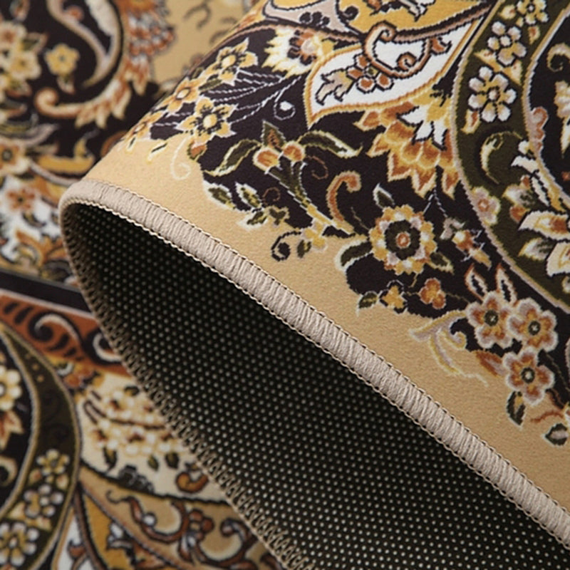 Reclaimed Medallion Print Rug Polyester Indoor Rug Stain Resistant Area Carpet for Living Room