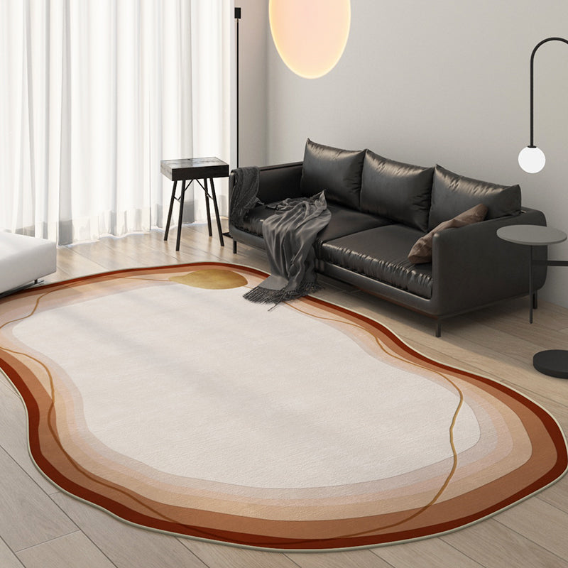 Simplicity Transitional Print Carpet Polyester Indoor Carpet Stain Resistant Rug for Living Room