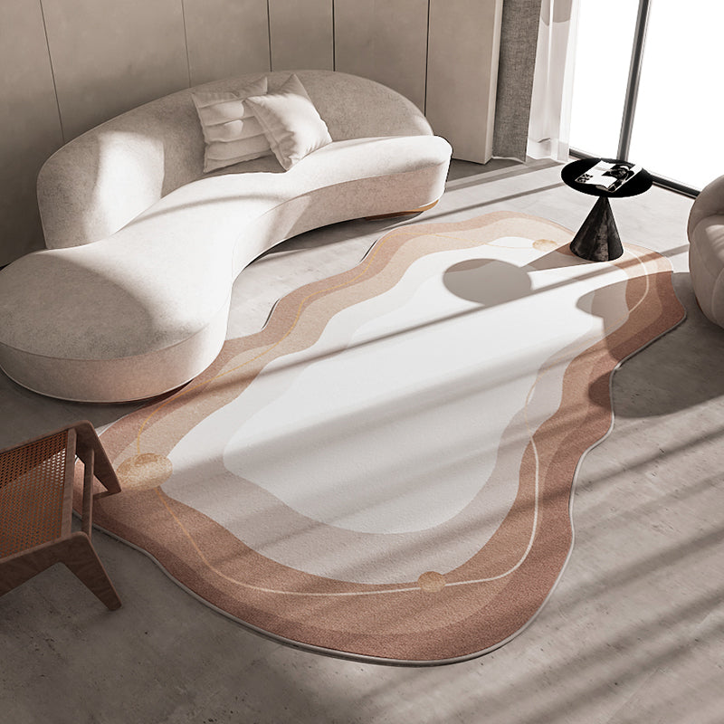 Minimalist Transitional Print Carpet Polyester Indoor Carpet Stain Resistant Rug for Home Decoration