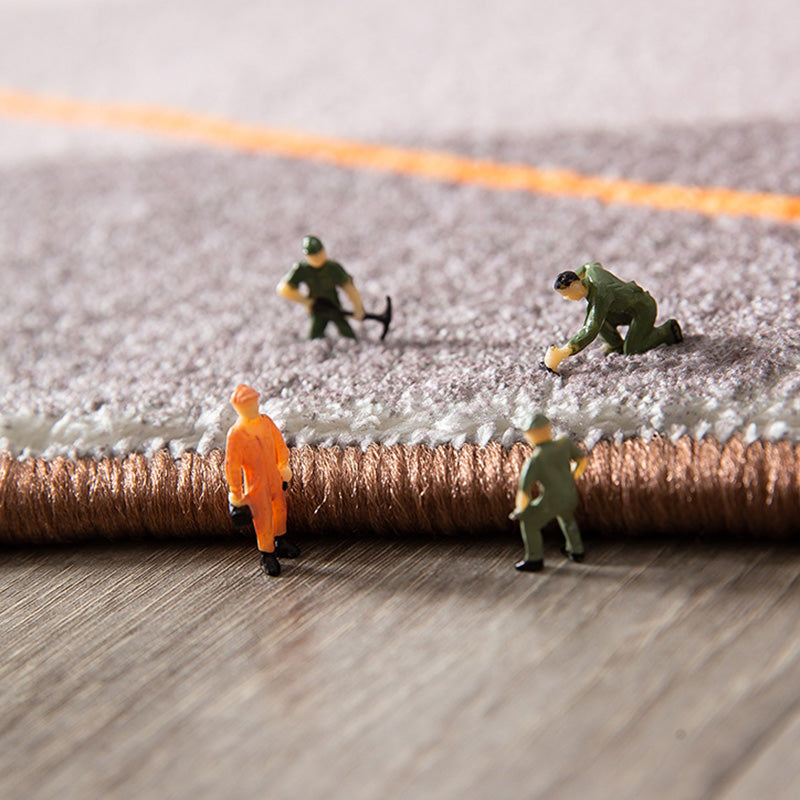 Minimalist Transitional Print Carpet Polyester Indoor Carpet Stain Resistant Rug for Home Decoration