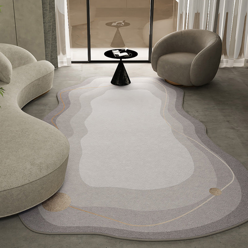 Minimalist Transitional Print Carpet Polyester Indoor Carpet Stain Resistant Rug for Home Decoration
