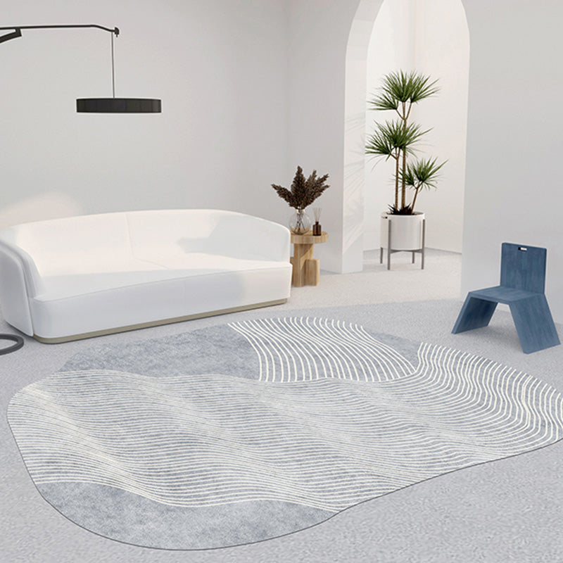 Simplicity Apricot Carpet Modern Novelty Shape Rug Polyester Stain Resistant Carpet for Living Room